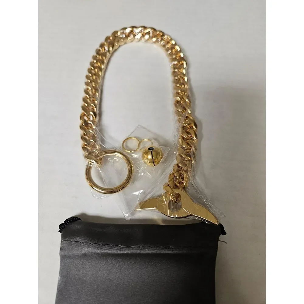 Gold Nikpet‎ Luxury Collar with Bells 18